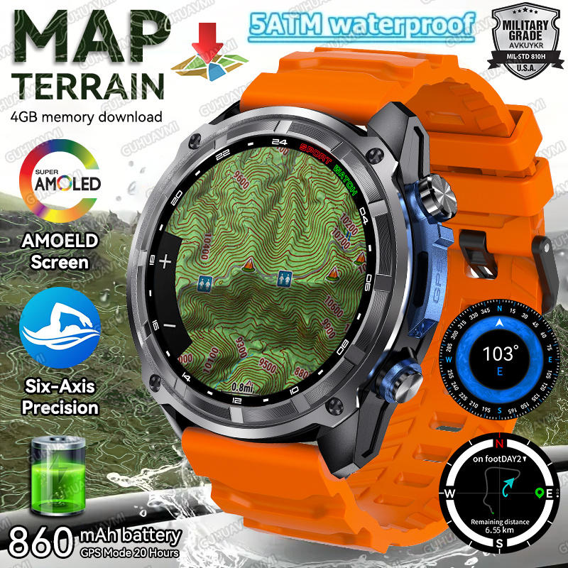 Smartwatch Store - 2025 novo mapa do terreno gps