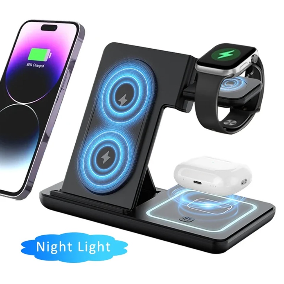 Watch Charger Cable - Luz LED Noturna 3 em 1