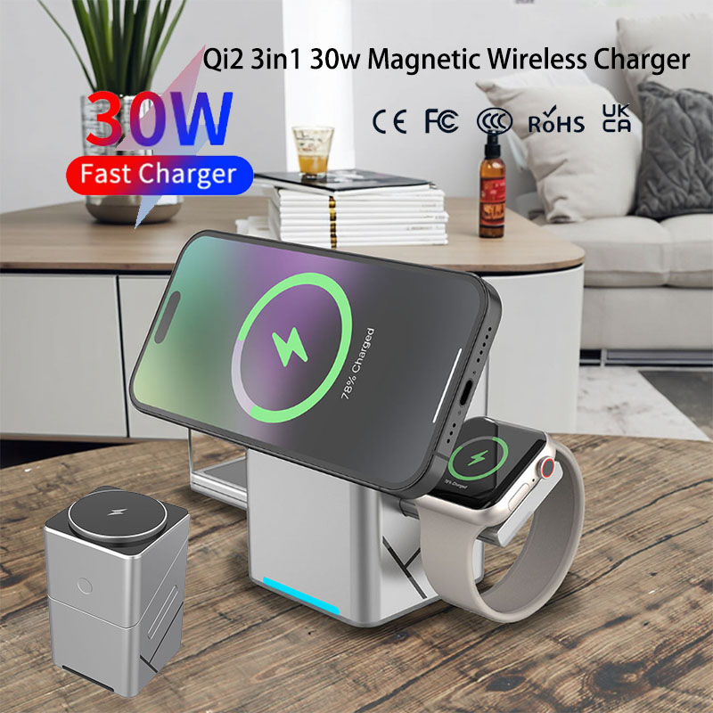 Watch Charger Cable - Carregador Sem Fio Magnético Rotativo Multifuncional