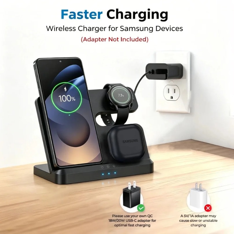 Carregador Sem Fio Rápido 3 em - Watch Charger Cable avaliação e preço