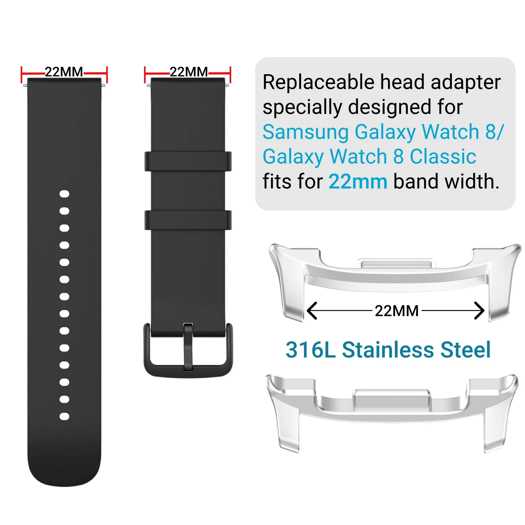 Adaptador de relógio de aço in - Watch Band Connector avaliação e preço