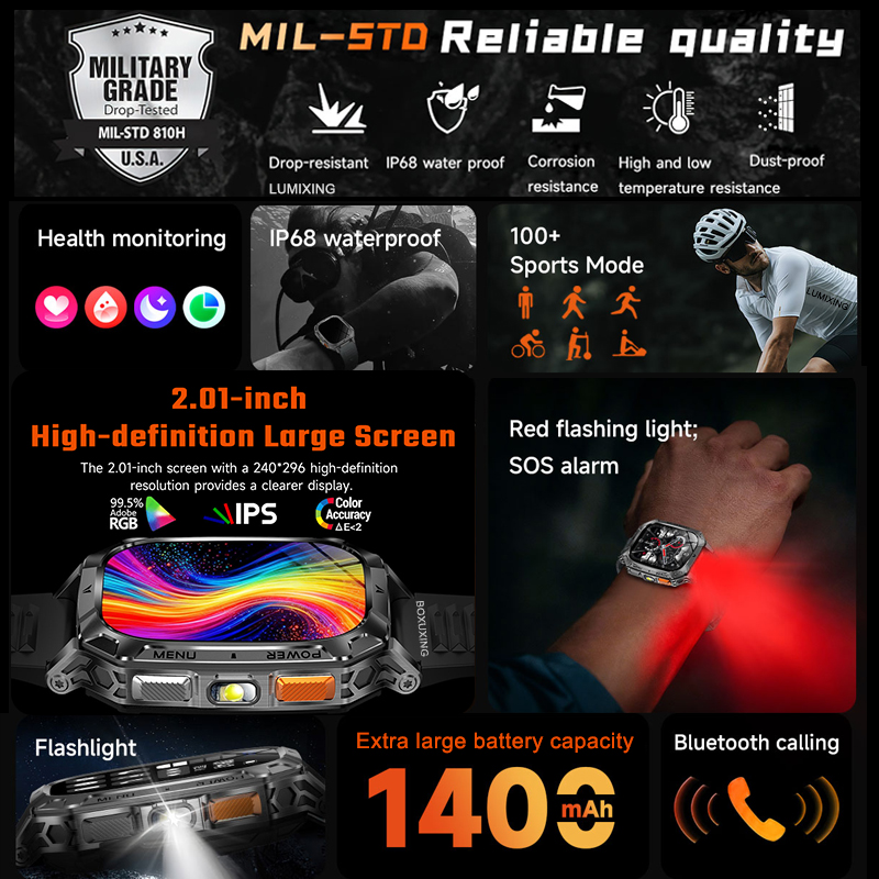 Novo Smartwatch Militar 2026 c - Smartwatch Batam avaliação e preço